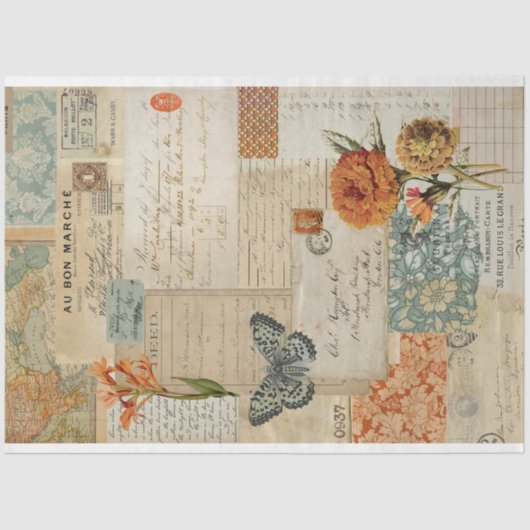  Ephemera Collage Decoupage Tissuepapier (Voorkant)