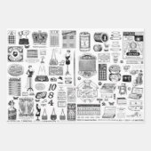 Ephemera Collage papieren bladen voor ontkoppeling Inpakpapier Vel (Voorkant)