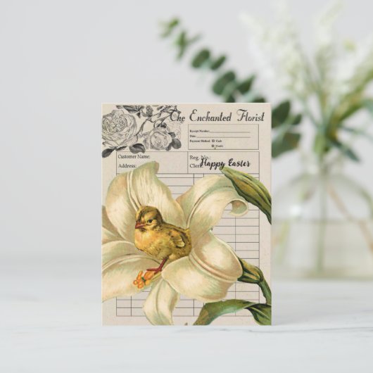 Ephemera Collage Pasen Briefkaart (Staand voorkant)