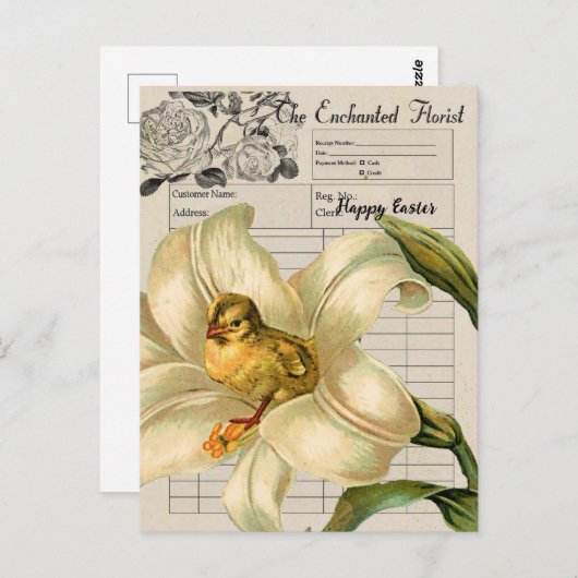  Ephemera Collage Pasen Briefkaart (Voorkant / Achterkant)