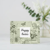  Ephemera Collage Pasen Briefkaart (Staand voorkant)