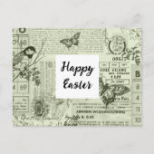  Ephemera Collage Pasen Briefkaart (Voorkant)