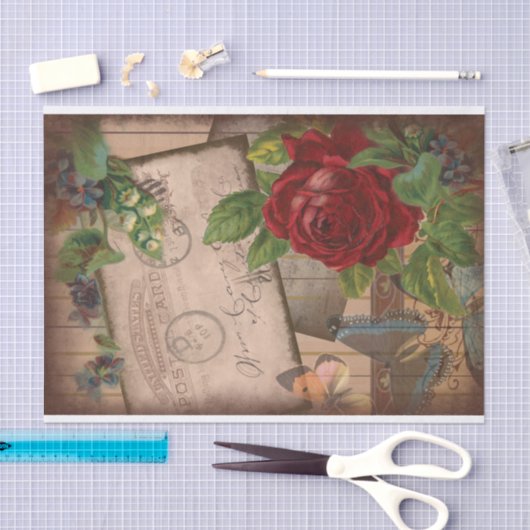 Ephemera Collage Shabby Chic Decoupage Tis Tissuepapier (Craft)