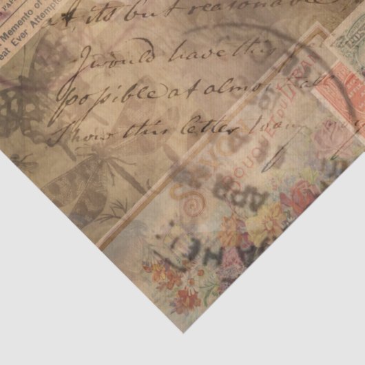 Ephemera Collage Shabby Chic Decoupage Tissuepapier (Detail)