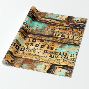 Ephemera Collage van oude bankbiljetten Cadeaupapier