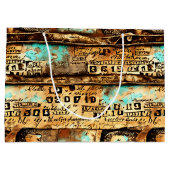  Ephemera Collage van oude bankbiljetten Groot Cadeauzakje (Achterkant)