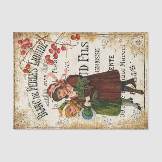Ephemera Cute Kind French Theater Poster Decoupage Tissuepapier (Voorkant)