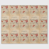  Ephemera De twaalf dagen kerstcarol Cadeaupapier (Vlak)