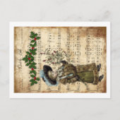 Ephemera Dech the Hall Kerstcarol Script Briefkaart (Voorkant)