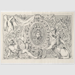 Ephemera Decoupage Antiek Illustratie Tissuepapier