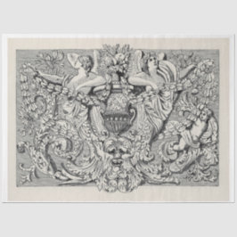 Ephemera Decoupage Antiek Illustratie Tissuepapier