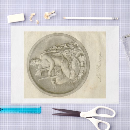 Ephemera Decoupage Harp Player Tissuepapier (Craft)