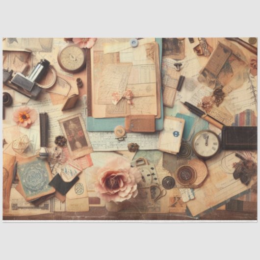 Ephemera Decoupage Meubelen Scrapbooking Tissuepapier (Voorkant)