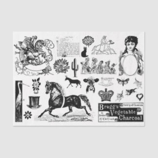 Ephemera Decoupage of Collage Papier