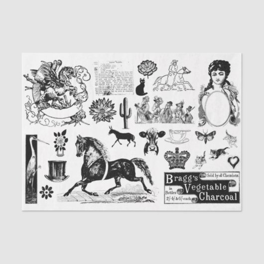 Ephemera Decoupage of Collage Papier (Voorkant)