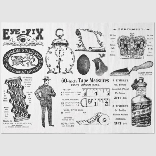 Ephemera Decoupage of Collage Papier (Voorkant)