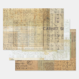 Ephemera-decoupage/Wrap Sheet set Inpakpapier Vel