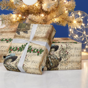 Ephemera Decreet de Kerstkerst Cadeaupapier