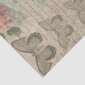Ephemera en Butterflies Shabby Chic Tissuepapier (Detail)