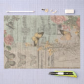 Ephemera en Butterflies Shabby Chic Tissuepapier (Craft)