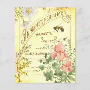 Ephemera Floral Bee Scrapbook Paper