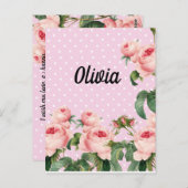 Ephemera floral bouquet vibrant color briefkaart (Voorkant / Achterkant)