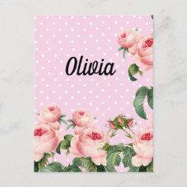 Ephemera floral bouquet vibrant color briefkaart