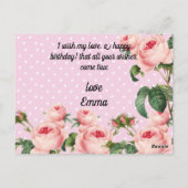 Ephemera floral bouquet vibrant color briefkaart (Achterkant)