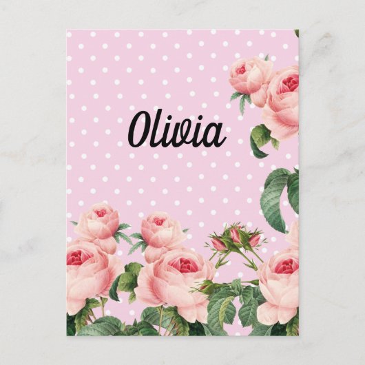 Ephemera floral bouquet vibrant color briefkaart (Voorkant)