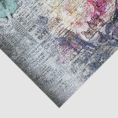 Ephemera Floral Butterfly Newsprint ontkoppeling Tissuepapier (Detail)