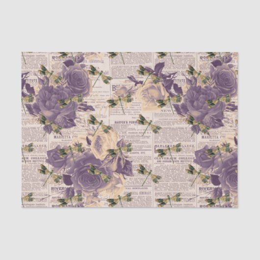  Ephemera Floral Dragonfly Tissuepapier (Voorkant)