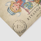 Ephemera Frans Briefkaart Cute Dutch girl Decoupag Tissuepapier (Detail)