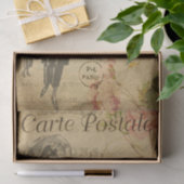 Ephemera Frans Briefkaart Edwardian Lady Decoupage Tissuepapier (Geschenk)