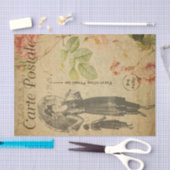 Ephemera Frans Briefkaart Edwardian Lady Decoupage Tissuepapier (Craft)