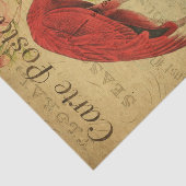 Ephemera Frans Briefkaart Flamingo Floral Decoupag Tissuepapier (Detail)