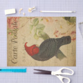 Ephemera Frans Briefkaart Ganga Cockato Decoupage Tissuepapier (Craft)