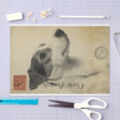 Ephemera Frans Briefkaart Jack Russel Terrier Dog Tissuepapier (Craft)