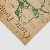 Ephemera Frans Briefkaart Kikker Tissuepapier (Detail)