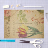 Ephemera Frans Briefkaart Tulip Floral Decoupage Tissuepapier (Craft)
