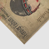 Ephemera Frans Briefkaart Vrouwen met Pet ontkoppe Tissuepapier (Detail)