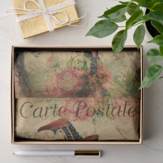 Ephemera Frans Briefkaart Vrouwen ontkoppeling Tissuepapier (Geschenk)