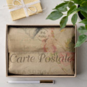 Ephemera Frans Briefkaart Wolf Floral ontkoppeling Tissuepapier (Geschenk)