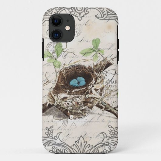 ephemera franse botanische robijn - vogelnest Case-Mate iPhone case (Achterkant)
