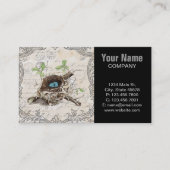 ephemera franse botanische robijn - vogelnest visitekaartje (Voorkant)