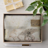 Ephemera Franse Briefkaart Cute Baby Angle Decoupa Tissuepapier (Geschenk)