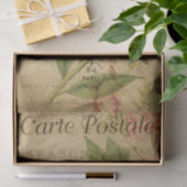 Ephemera Franse Briefkaart Gele Bird Decoupage Tissuepapier (Geschenk)