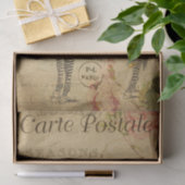 Ephemera Franse Briefkaart Zebra Roze roze ontkopp Tissuepapier (Geschenk)