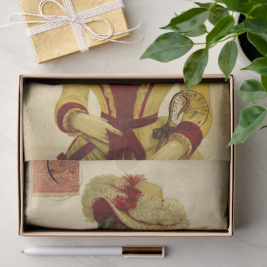 Ephemera Franse fashionable Woman-ontkoppeling Tissuepapier (Geschenk)