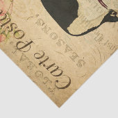 Ephemera French Briefkaart Avocet Bird Decoupage Tissuepapier (Detail)