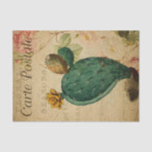 Ephemera French Briefkaart Cacti Plant Decoupage Tissuepapier (Voorkant)